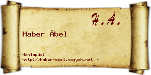 Haber Ábel névjegykártya