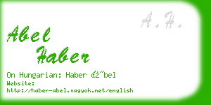 abel haber business card